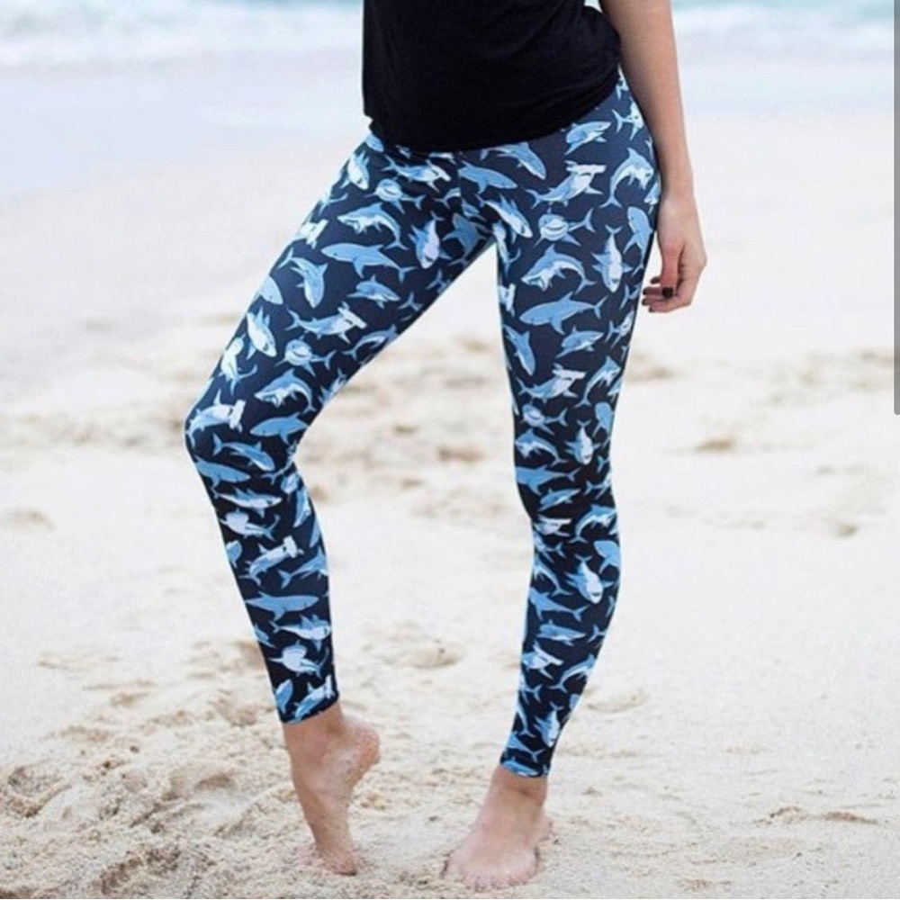 Black Milk Mr. Shark Leggings NWOT